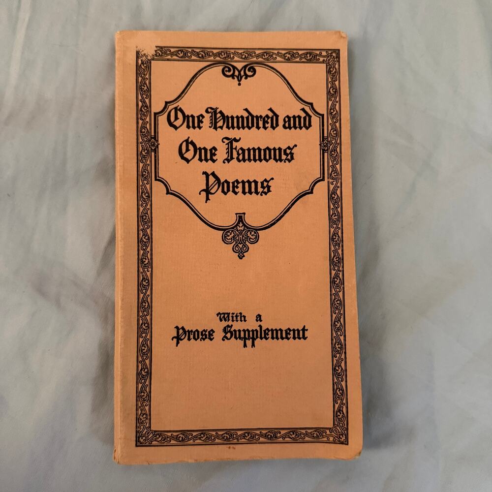 VTG One Hundred and One Famous Poems Roy J Cook Cable Company Chicago Revised Ed